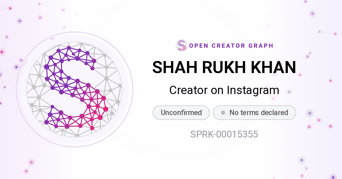 Shah Rukh Khan | Open Creator Graph